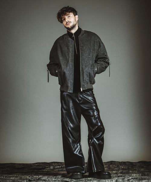 NO ID.(ノーアイディ)の「【NO ID.】Rib Half-Zip Big Pullover / テレコ ハーフ ジップ ビッグ プルオーバー(Tシャツ/カットソー・メンズ・ホワイト/グレー/ブラック・1/2)」の18枚目の写真