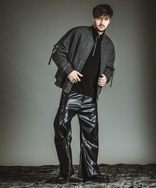 NO ID.(ノーアイディ)の「【NO ID.】Rib Half-Zip Big Pullover / テレコ ハーフ ジップ ビッグ プルオーバー(Tシャツ/カットソー・メンズ・ホワイト/グレー/ブラック・1/2)」の19枚目の写真