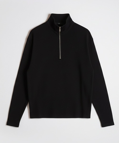 NO ID.(ノーアイディ)の「【NO ID.】Rib Half-Zip Big Pullover / テレコ ハーフ ジップ ビッグ プルオーバー(Tシャツ/カットソー・メンズ・ホワイト/グレー/ブラック・1/2)」の22枚目の写真