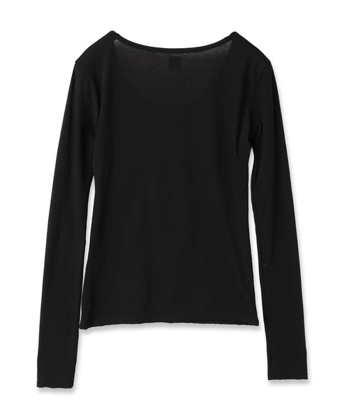 RYU(リュー)の「high twist jersey r-neck top(Tシャツ/カットソー・メンズ・ブラック/ミント・1/2)」の3枚目の写真