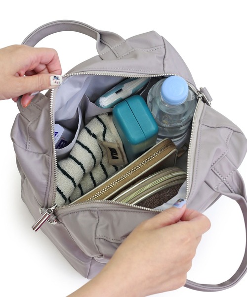 T・S・L(ティーエスエル)の「ギャザーポケット2WAYボストンバッグ(ボストンバッグ・レディース・グレー/ブラック/ベージュ・FREE)」の10枚目の写真