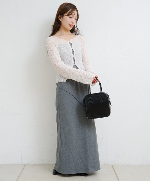 Kastane（カスタネ）の「【一部店舗限定/レザー&スエード/4色展開】B スクエアベーシックBAG（ハンドバッグ・レディース・ブラック/アイボリー/ブラウン/キャメル・FREE）」の12枚目の写真