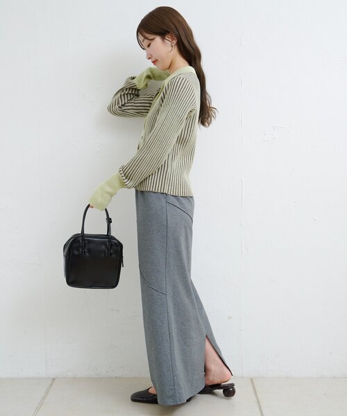 Kastane（カスタネ）の「【一部店舗限定/レザー&スエード/4色展開】B スクエアベーシックBAG（ハンドバッグ・レディース・ブラック/アイボリー/ブラウン/キャメル・FREE）」の14枚目の写真