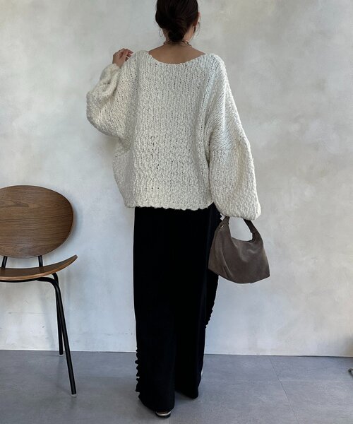 DouDou(ドゥドゥ)の「【WEB限定】カットジョーゼットサイドフリルパンツ(その他パンツ・レディース・ブラック/チャコールグレー/グレイッシュベージュ・FREE)」の8枚目の写真