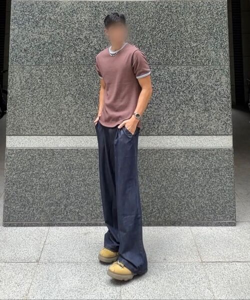 DNSR（ディーエヌエスアール）の「ベルト付きドレープスラックスインディゴ（その他パンツ・メンズ・その他・SMALL/MEDIUM/LARGE/X-LARGE）」の3枚目の写真