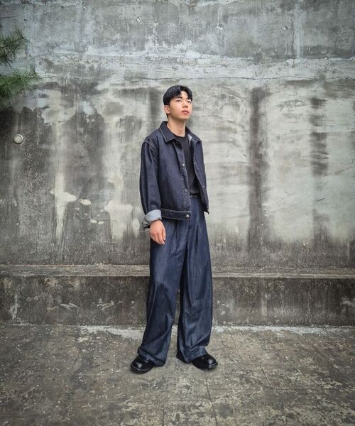 DNSR（ディーエヌエスアール）の「ベルト付きドレープスラックスインディゴ（その他パンツ・メンズ・その他・SMALL/MEDIUM/LARGE/X-LARGE）」の16枚目の写真