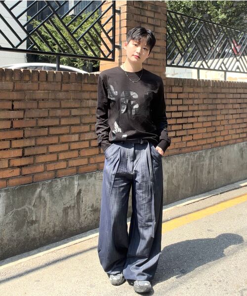 DNSR（ディーエヌエスアール）の「ベルト付きドレープスラックスインディゴ（その他パンツ・メンズ・その他・SMALL/MEDIUM/LARGE/X-LARGE）」の17枚目の写真