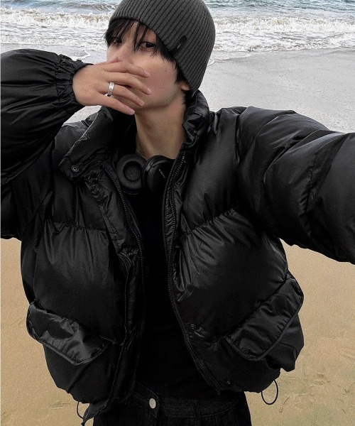 COSYHARU（コシハル）の「キオフコシハルパディングジャケット（ダウンジャケット/コート・メンズ・ブラック/グレー・FREE）」の2枚目の写真