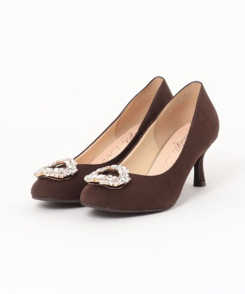Bridget Birkin(ブリジットバーキン)の「【Bridget Birkin】ラウンドビジューパンプス(51042B)(パンプス・レディース・ラベンダー/ブラウン/ベージュ・23/23.5/24)」の2枚目の写真