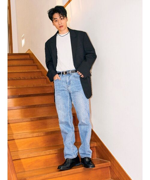 MUSINSA STANDARD(ムシンサスタンダード)の「KIPASストレートデニムパンツ【ライトインディゴ】(デニムパンツ・メンズ・その他・29/30/31/33/26/27/28/40/38/42/36/34/32)」の12枚目の写真