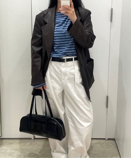 MUSINSA STANDARD WOMAN（ムシンサスタンダードウーマン）の「ウィメンズリバースツーピンタックワイドチノパンツ[ホワイト]（その他パンツ・レディース・その他・24/25/27/28/29/30）」の16枚目の写真