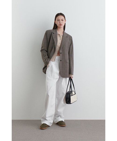 MUSINSA STANDARD WOMAN（ムシンサスタンダードウーマン）の「ウィメンズリバースツーピンタックワイドチノパンツ[ホワイト]（その他パンツ・レディース・その他・24/25/27/28/29/30）」の20枚目の写真