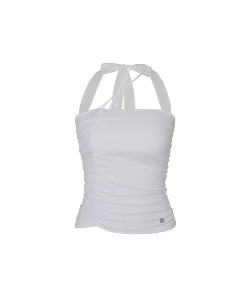 PAIN OR PLEASURE(ペインオアプレジャー)の「ANGEL SHIRRING TOP white(Tシャツ/カットソー・レディース・その他・SMALL/MEDIUM)」の1枚目の写真