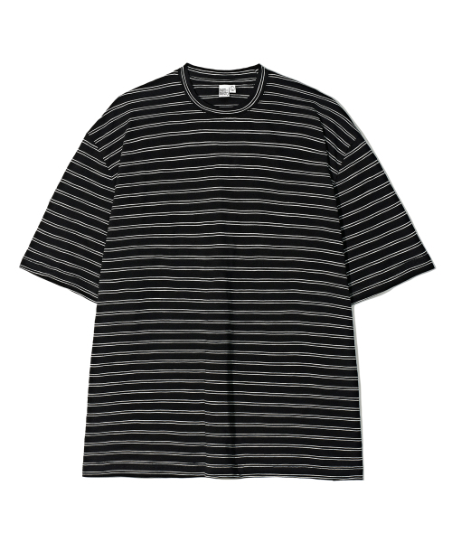 PARTIMENTO(パルティメント)の「90年代ストライプTシャツブラック(Tシャツ/カットソー・メンズ・その他・MEDIUM/LARGE)」の1枚目の写真