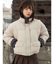 THE GREEN LAB（ザグリーンラボ）の「Checked Color Block Balaclava Padded Jumper [Light Beige]（ダウンジャケット/コート）」