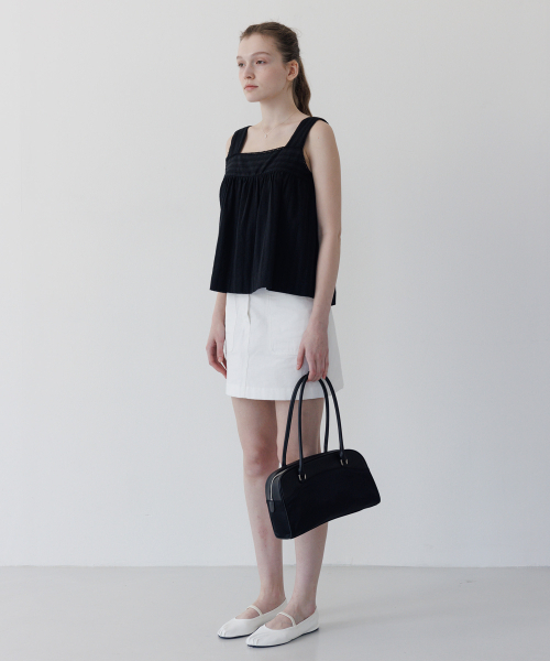 TTUDEMENT(トュードメント)の「SLEEVELESS COTTON BLOUSE BLACK(シャツ/ブラウス・レディース・その他・FREE)」の3枚目の写真