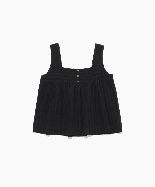 TTUDEMENT(トュードメント)の「SLEEVELESS COTTON BLOUSE BLACK(シャツ/ブラウス・レディース・その他・FREE)」の6枚目の写真