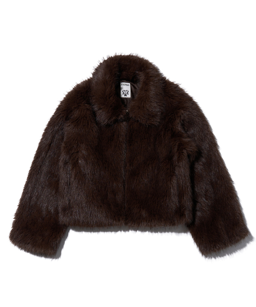 YOUHEE(ユヒ)の「LONG HAIR FUR JACKET BROWN(ムートンコート・レディース・その他・FREE)」の3枚目の写真