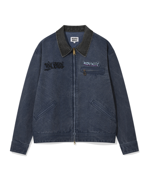 Wacky WiLLy(ワッキーウィリー)の「カラー配色ワークジャケットブルー(その他アウター・レディース・その他・MEDIUM/LARGE/X-LARGE)」の1枚目の写真