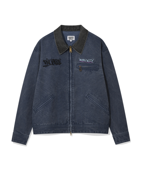 Wacky WiLLy(ワッキーウィリー)の「カラー配色ワークジャケットブルー(その他アウター・レディース・その他・MEDIUM/LARGE/X-LARGE)」の2枚目の写真