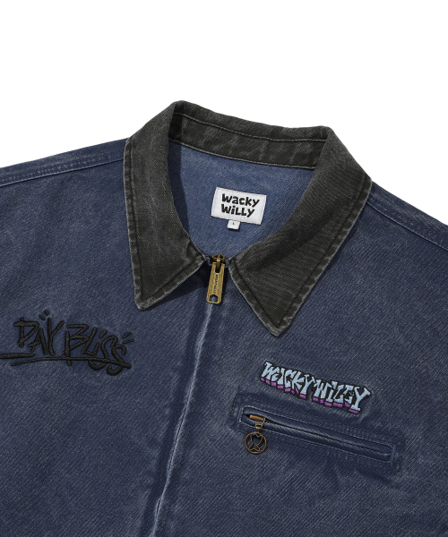 Wacky WiLLy(ワッキーウィリー)の「カラー配色ワークジャケットブルー(その他アウター・レディース・その他・MEDIUM/LARGE/X-LARGE)」の4枚目の写真