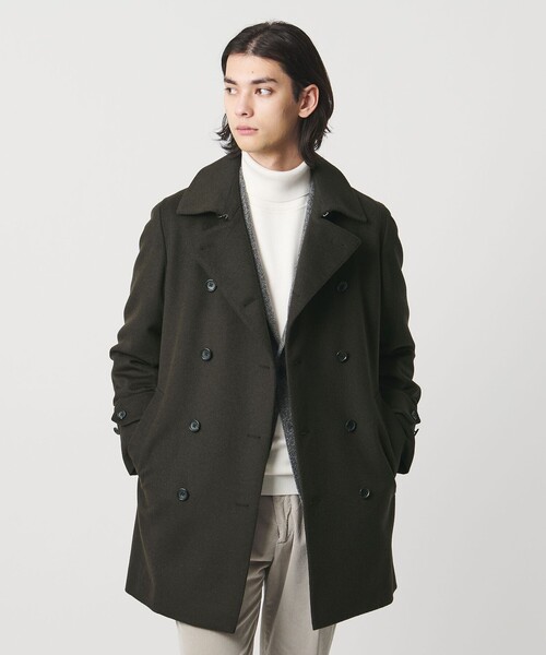 セール】ウール カシミヤ ビーバー ショートトレンチコート（トレンチ