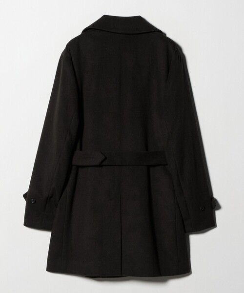 超 美品 UNITEDARROWS ウールコート ブラック カシミア 希少モデル ウール カシミヤ ビーバー ショートトレンチコート（トレンチコート