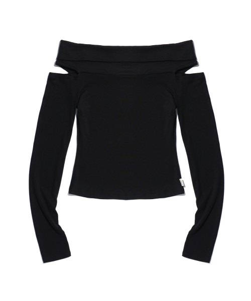 YOUHEE（ユヒ）の「CUTOUT OFFSHOULDER LONG SLEEVE BLACK（Tシャツ/カットソー・レディース・その他・FREE）」の7枚目の写真
