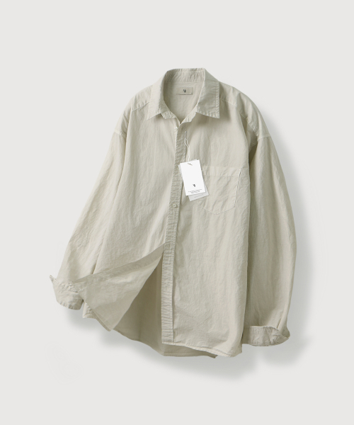 Cool Wave Pigment Shirt_Light Beige