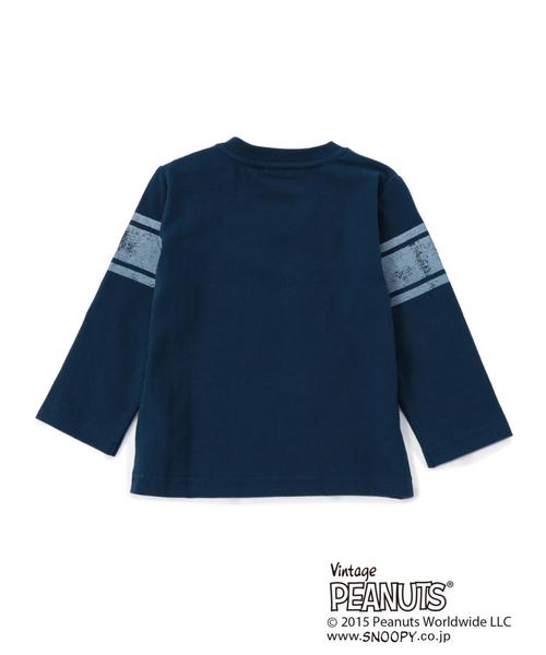 green label relaxing（グリーンレーベルリラクシング）の「【BABY】別注PEANUTS プリントTシャツ◆（Tシャツ/カットソー・キッズ・ネイビー/ライトグレー/マスタード・75cm/85cm）」の4枚目の写真