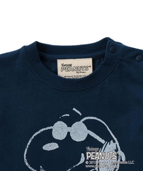 green label relaxing（グリーンレーベルリラクシング）の「【BABY】別注PEANUTS プリントTシャツ◆（Tシャツ/カットソー・キッズ・ネイビー/ライトグレー/マスタード・75cm/85cm）」の5枚目の写真