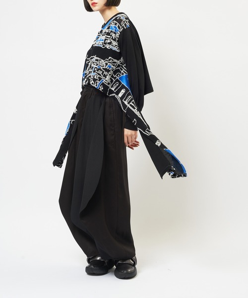 gomme(ゴム)の「サイドドレープカーディガン(カーディガン/ボレロ・レディース・ブラック・MEDIUM)」の3枚目の写真