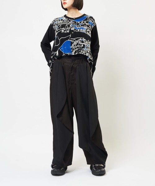 gomme(ゴム)の「サイドドレープカーディガン(カーディガン/ボレロ・レディース・ブラック・MEDIUM)」の4枚目の写真