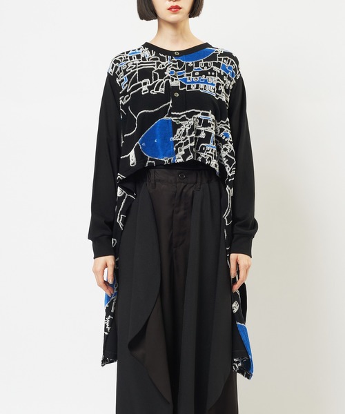 gomme(ゴム)の「サイドドレープカーディガン(カーディガン/ボレロ・レディース・ブラック・MEDIUM)」の17枚目の写真