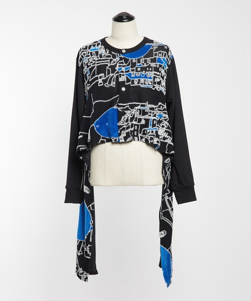 gomme(ゴム)の「サイドドレープカーディガン(カーディガン/ボレロ・レディース・ブラック・MEDIUM)」の14枚目の写真