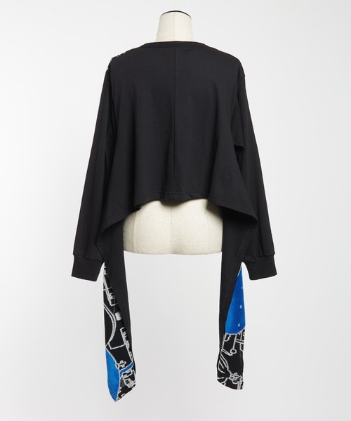 gomme(ゴム)の「サイドドレープカーディガン(カーディガン/ボレロ・レディース・ブラック・MEDIUM)」の12枚目の写真