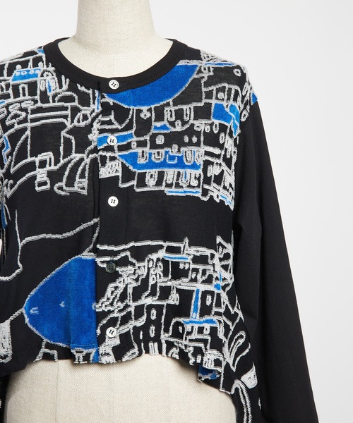 gomme(ゴム)の「サイドドレープカーディガン(カーディガン/ボレロ・レディース・ブラック・MEDIUM)」の11枚目の写真