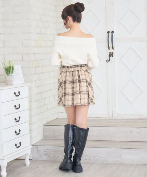 ems excite（エムズエキサイト）の「サイド切替ミニSK（スカート・レディース・ナチュラル/ライトグレー/ブラウン・FREE）」の5枚目の写真