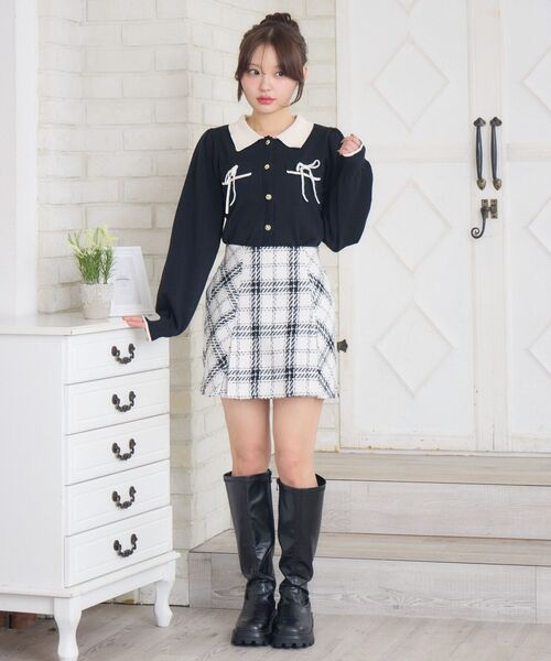 ems excite（エムズエキサイト）の「サイド切替ミニSK（スカート・レディース・ナチュラル/ライトグレー/ブラウン・FREE）」の11枚目の写真