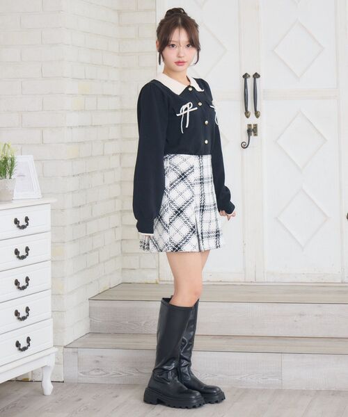 ems excite（エムズエキサイト）の「サイド切替ミニSK（スカート・レディース・ナチュラル/ライトグレー/ブラウン・FREE）」の13枚目の写真