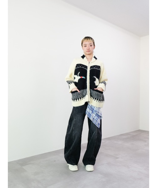 DOLLUPOOPS（ドールアップウップス）の「バード柄ニットカーディガン（カーディガン/ボレロ・レディース・ブラック/ロイヤルブルー・FREE）」の22枚目の写真