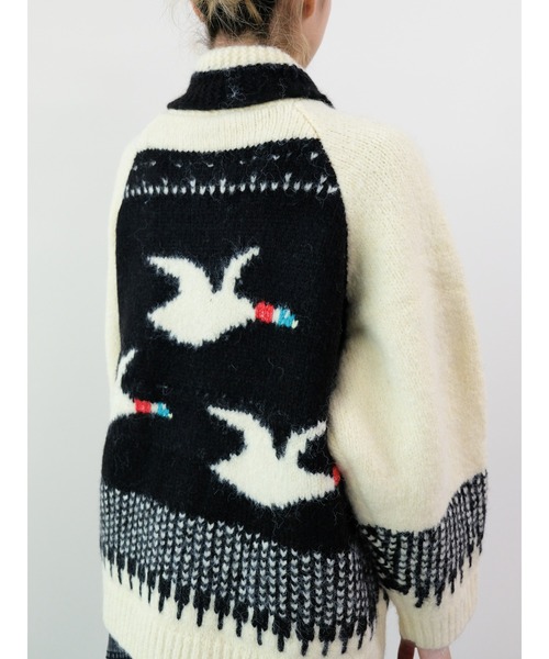 DOLLUPOOPS（ドールアップウップス）の「バード柄ニットカーディガン（カーディガン/ボレロ・レディース・ブラック/ロイヤルブルー・FREE）」の6枚目の写真