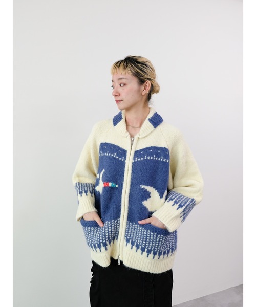 DOLLUPOOPS（ドールアップウップス）の「バード柄ニットカーディガン（カーディガン/ボレロ・レディース・ブラック/ロイヤルブルー・FREE）」の20枚目の写真