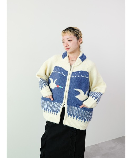 DOLLUPOOPS（ドールアップウップス）の「バード柄ニットカーディガン（カーディガン/ボレロ・レディース・ブラック/ロイヤルブルー・FREE）」の19枚目の写真
