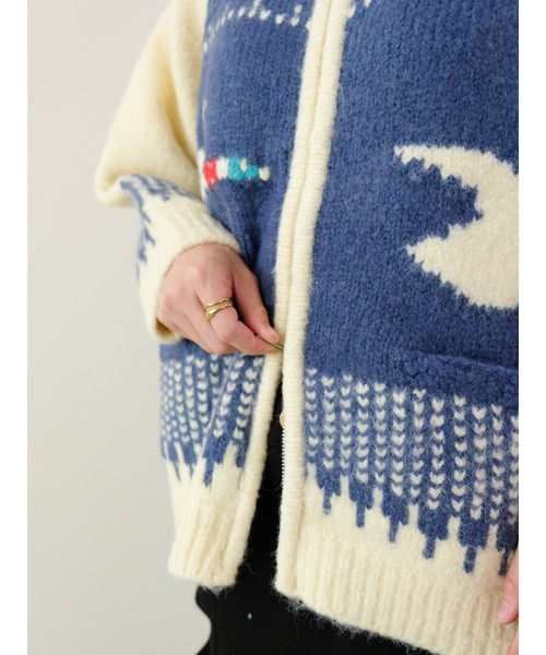 DOLLUPOOPS（ドールアップウップス）の「バード柄ニットカーディガン（カーディガン/ボレロ・レディース・ブラック/ロイヤルブルー・FREE）」の18枚目の写真