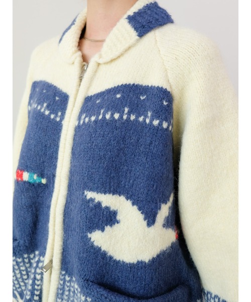 DOLLUPOOPS（ドールアップウップス）の「バード柄ニットカーディガン（カーディガン/ボレロ・レディース・ブラック/ロイヤルブルー・FREE）」の17枚目の写真