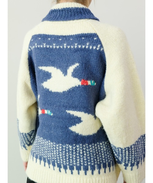 DOLLUPOOPS（ドールアップウップス）の「バード柄ニットカーディガン（カーディガン/ボレロ・レディース・ブラック/ロイヤルブルー・FREE）」の14枚目の写真