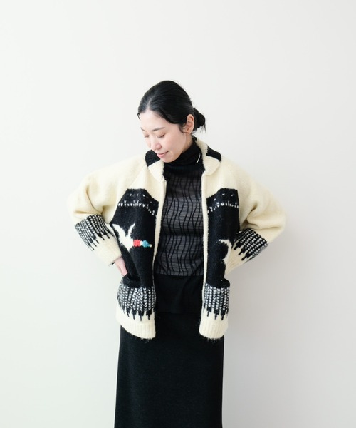 DOLLUPOOPS（ドールアップウップス）の「バード柄ニットカーディガン（カーディガン/ボレロ・レディース・ブラック/ロイヤルブルー・FREE）」の18枚目の写真