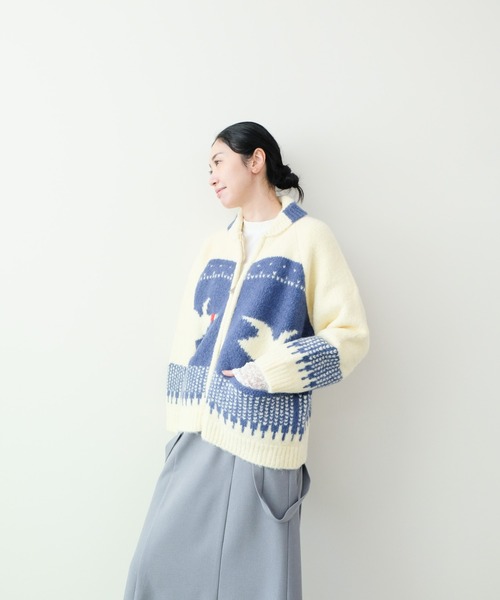 DOLLUPOOPS（ドールアップウップス）の「バード柄ニットカーディガン（カーディガン/ボレロ・レディース・ブラック/ロイヤルブルー・FREE）」の10枚目の写真