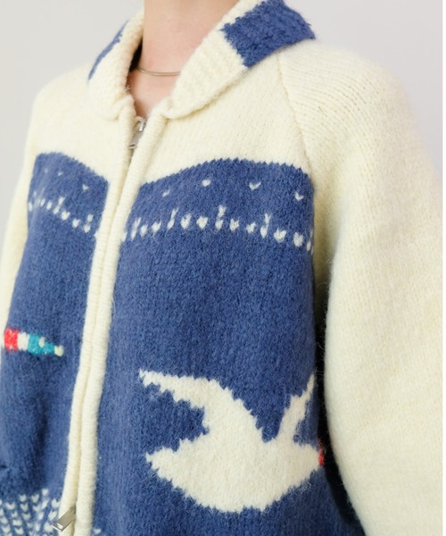 DOLLUPOOPS（ドールアップウップス）の「バード柄ニットカーディガン（カーディガン/ボレロ・レディース・ブラック/ロイヤルブルー・FREE）」の12枚目の写真